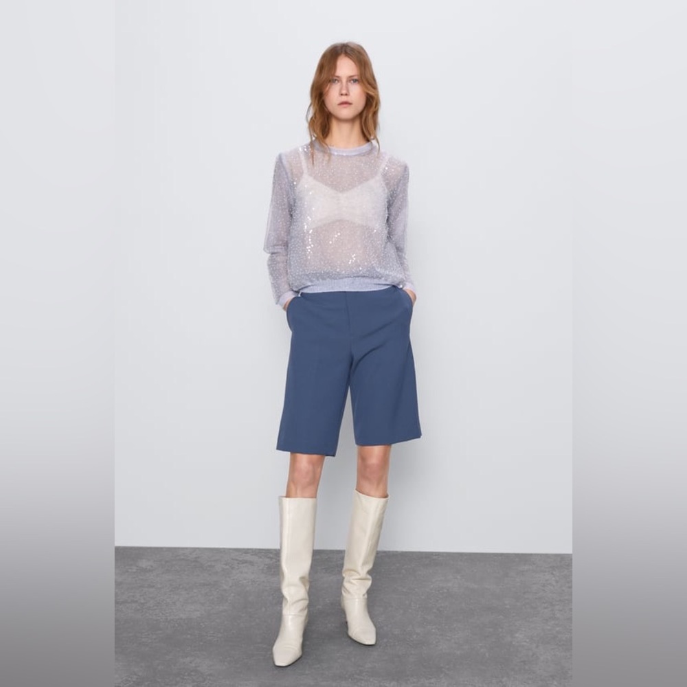 ZARA SEQUINED top